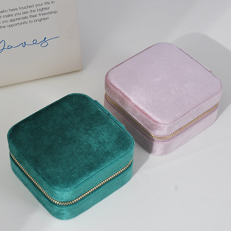 Portable mirror jewelry box